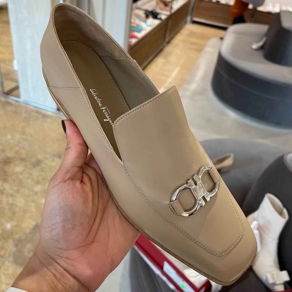 Salvatore Ferragamo Cesaro leather moccasins 10B